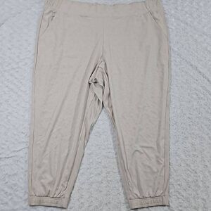 Athleta womens size 26 Brooklyn textured jogger cream tan leopard medieval